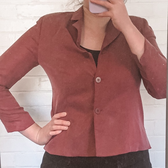 Jackets & Blazers - Funky Pink Suede Blazer.